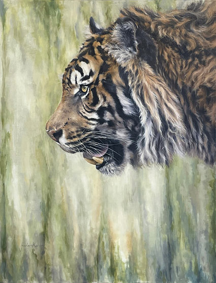 Jules Kesby wildlife artist, oil on canvas